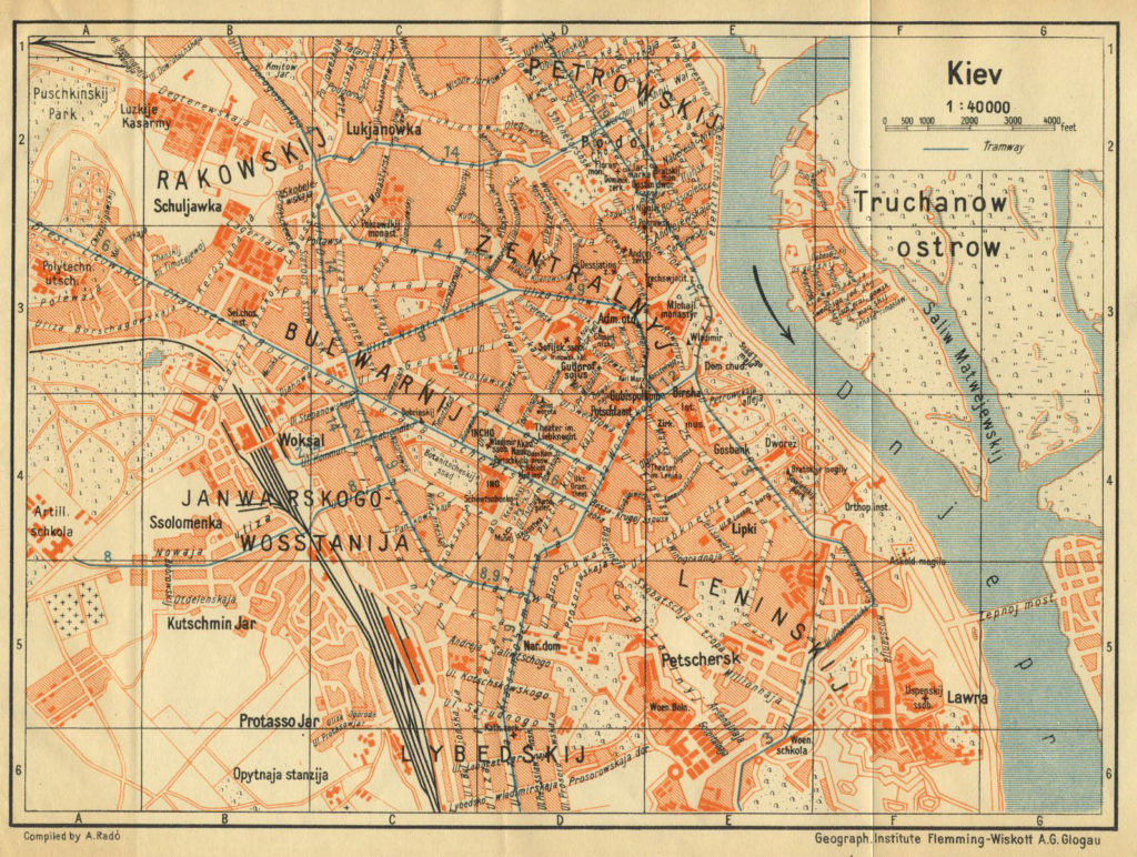 Немецкая карта Киева 1929 года
