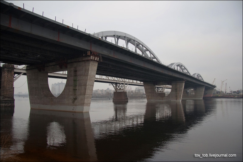 Дарницкий железнодорожно-автомобильный мост или мост Кирпы